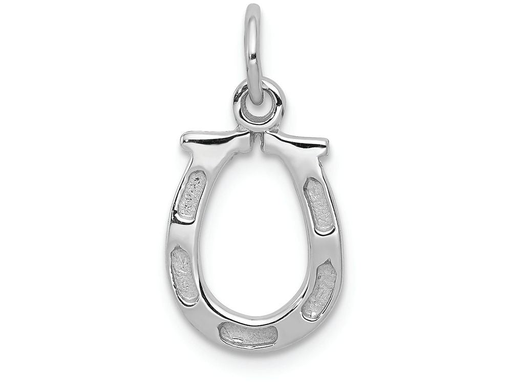 FJC Finejewelers 14k White Gold Solid Polished Horseshoe Charm