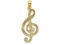 FJC Finejewelers 14k Yellow Gold Music Clef Notesingle - Music Note Charm