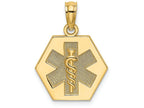 FJC Finejewelers 14k Yellow Gold Caduceus Medical Disc Engraveable Charm
