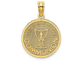 FJC Finejewelers 14k Yellow Gold Communion Cup On Round Disc Charm