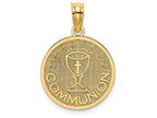 FJC Finejewelers 14k Yellow Gold Communion Cup On Round Disc Charm