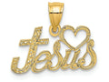 FJC Finejewelers 14k Yellow Gold Love Jesusscript Charm