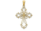 FJC Finejewelers 14k Yellow Gold Fancy Cross with Multi-shapes Charm