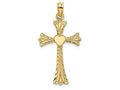 FJC Finejewelers 14k Yellow Gold Cross with Heartengraved Charm