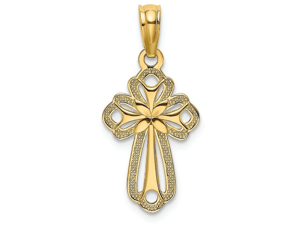 FJC Finejewelers 14k Yellow Gold Cross Inside Cross Charm