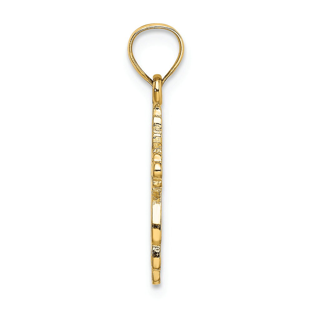 FJC Finejewelers 14k Yellow Gold Cross Inside Crosssolid Charm