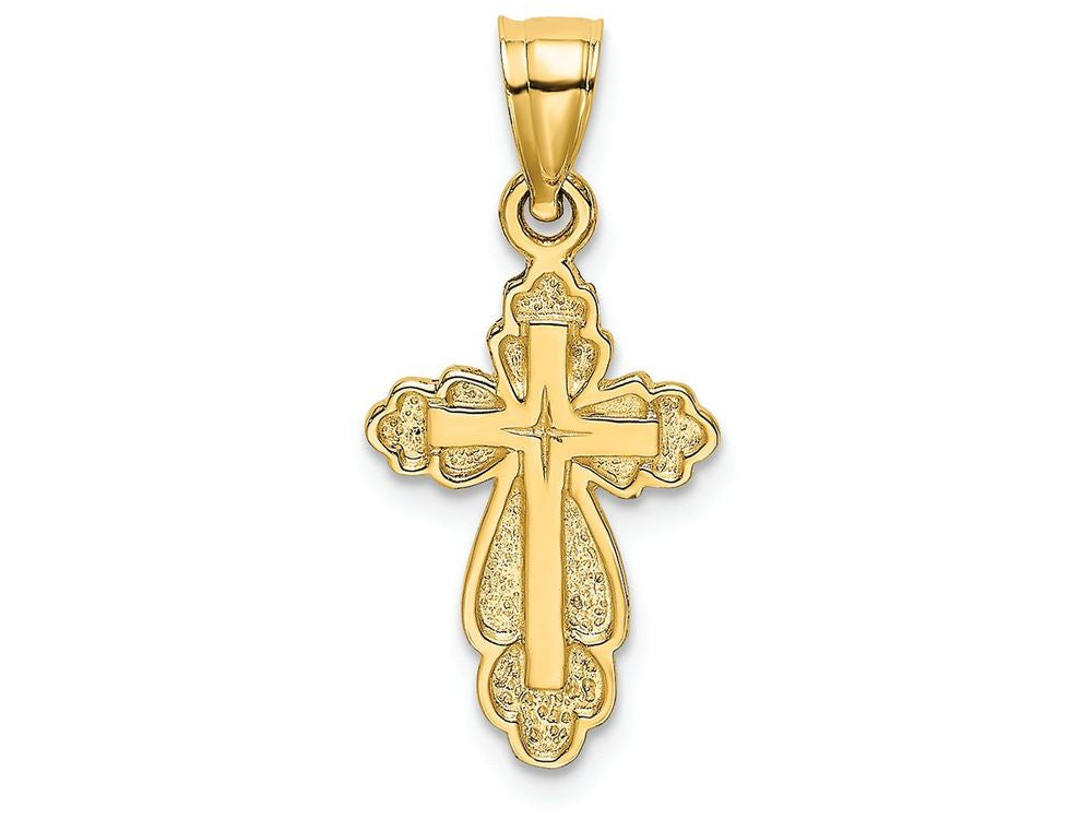FJC Finejewelers 14k Yellow Gold Cross Inside Crosssolid Charm