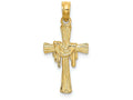 FJC Finejewelers 14k Yellow Gold Cross with Drape Charm