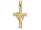 FJC Finejewelers 14k Yellow Gold Cross with Drape Charm