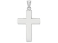 FJC Finejewelers 14k White Gold Large Block Cross Polish Open Back Charm