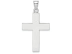 FJC Finejewelers 14k White Gold Large Block Cross Polish Open Back Charm