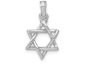 FJC Finejewelers 14k White Gold White Star Of David- Jewish Charm
