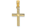 FJC Finejewelers 14k Yellow Gold Mini Cross with Heart Charm
