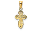 FJC Finejewelers 14k Yellow Gold Mini Eastern Orthodox Cross with Scalloped Edges Charm