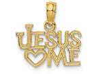 FJC Finejewelers 14k Yellow Gold Jesus "heart" Me Polish Engraved Charm