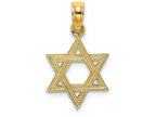 FJC Finejewelers 14k Yellow Gold Star Of Davidengraved - Jewish Charm
