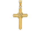 FJC Finejewelers 14k Yellow Gold Cross with X Centerbeaded Center Design Charm