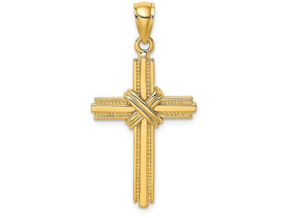 FJC Finejewelers 14k Yellow Gold Cross with X Centerbeaded Center Design Charm