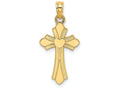 FJC Finejewelers 14k Yellow Gold Cross with Heart Center Teardrop Tips Charm