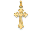 FJC Finejewelers 14k Yellow Gold Cross with Heart Center Teardrop Tips Charm