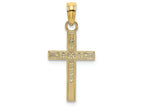 FJC Finejewelers 14k Yellow Gold Block Cross with Design Center Charm