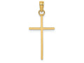 FJC Finejewelers 14k Yellow Gold 3d Stick Cross Charm