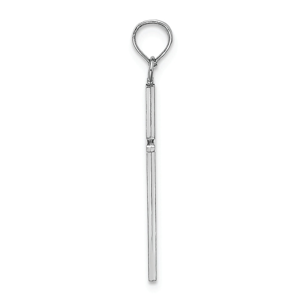 FJC Finejewelers 14k White Gold 3d Stick Cross Charm