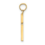 FJC Finejewelers 14k Yellow Gold Bright Cut Stick Cross Charm