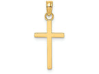 FJC Finejewelers 14k Yellow Gold Block Style Stick Cross Polish Charm