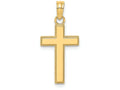 FJC Finejewelers 14k Yellow Gold Block Style Beaded Edge Cross Charm
