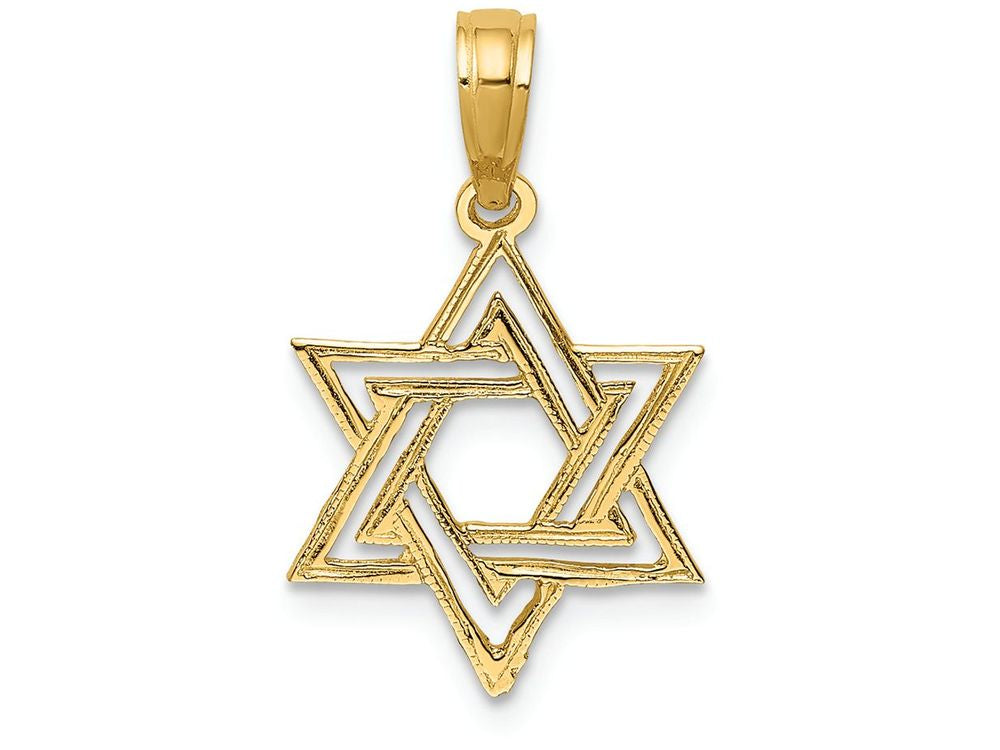FJC Finejewelers 14k Yellow Gold Jewish Star Of Davidwith Border Charm