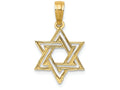 FJC Finejewelers 14k Yellow Gold Jewish Star Of Davidwith Border Charm
