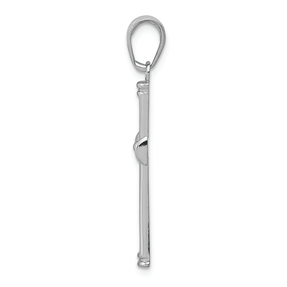 FJC Finejewelers 14k White Gold Cross Tapers In Center Charm