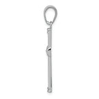 FJC Finejewelers 14k White Gold Cross Tapers In Center Charm