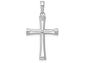 FJC Finejewelers 14k White Gold Cross Tapers In Center Charm