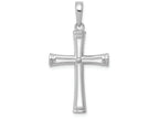 FJC Finejewelers 14k White Gold Cross Tapers In Center Charm