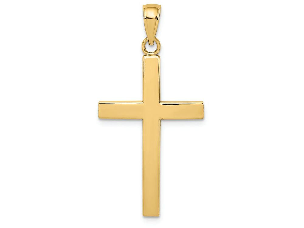 FJC Finejewelers 14k Yellow Gold Beveled Cross with Square Tips Charm