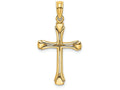 FJC Finejewelers 14k Yellow Gold Cross with Triangle Tips Charm