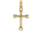 FJC Finejewelers 14k Yellow Gold Cross with Triangle Tips Charm