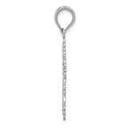 FJC Finejewelers 14k White Gold Cross with Lace Trim Border Charm