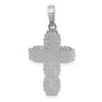 FJC Finejewelers 14k White Gold Cross with Lace Trim Border Charm