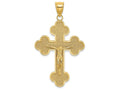 FJC Finejewelers 14k Yellow Gold Crucifix with Spade Shaped Tips Charm