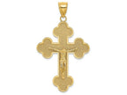FJC Finejewelers 14k Yellow Gold Crucifix with Spade Shaped Tips Charm