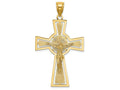 FJC Finejewelers 14k Yellow Gold Crucifix with Center Circle Charm