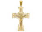 FJC Finejewelers 14k Yellow Gold Crucifix with Center Circle Charm