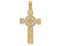 FJC Finejewelers 14k Yellow Gold Celtic Cross with Eternity Circleengraved Charm