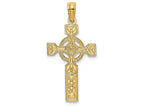 FJC Finejewelers 14k Yellow Gold Celtic Cross with Eternity Circleengraved Charm