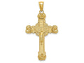 FJC Finejewelers 14k Yellow Gold Crucifix with Sunburst Charm