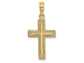 FJC Finejewelers 14k Yellow Gold Cross On Cross with Border Design Charm