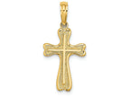 FJC Finejewelers 14k Yellow Gold Cross On Cross with Heart Edges Rounded Charm